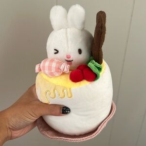 *Got in Barcelona* bunny cherry chocolate candy stuffed animal plushie